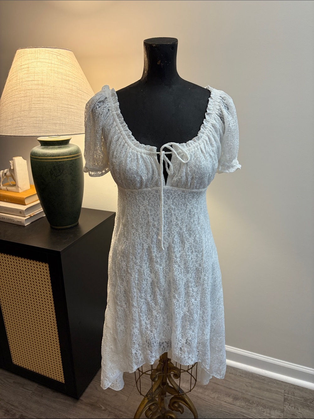 Xhilaration White Lace High-Low Dress